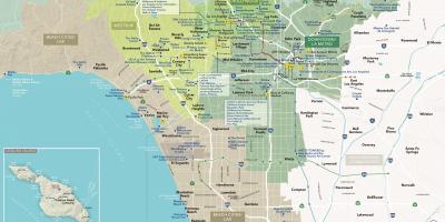 los angeles térkép Los Angeles térkép   Térkép Los Angeles (California, USA)